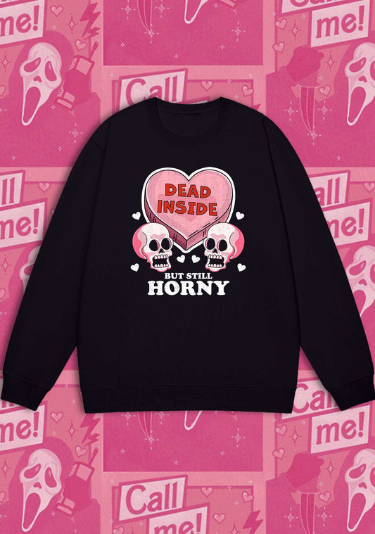 Dead Inside But Still Horxy Halloween Y2K Sweatshirt