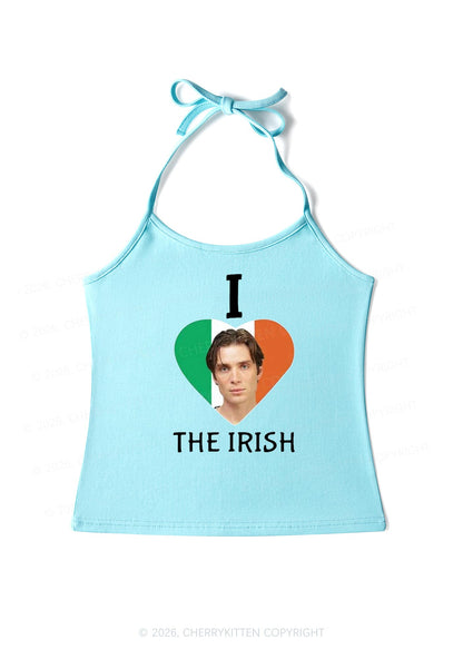 I Love The Irish Custom Photo St Patricks Y2K Halter Neck Cami Cherrykitten