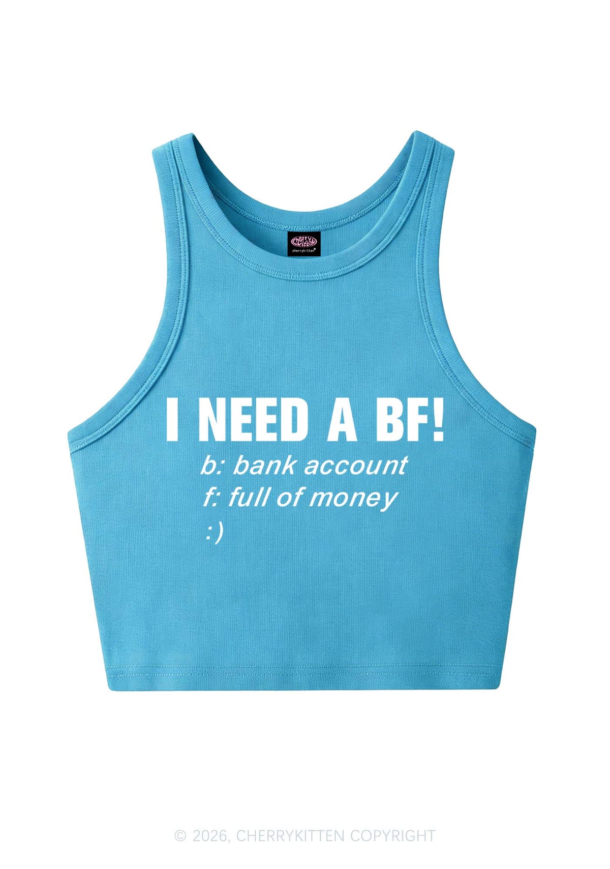 I Need A BF Y2K Crop Tank Top Cherrykitten