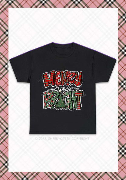 Merry And Bright Christmas Chunky Shirt Cherrykitten