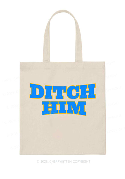 Ditch Him Pride Y2K Canvas Tote Bag Cherrykitten