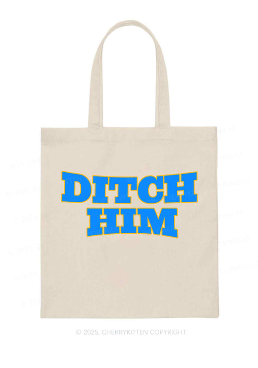 Ditch Him Pride Y2K Canvas Tote Bag Cherrykitten
