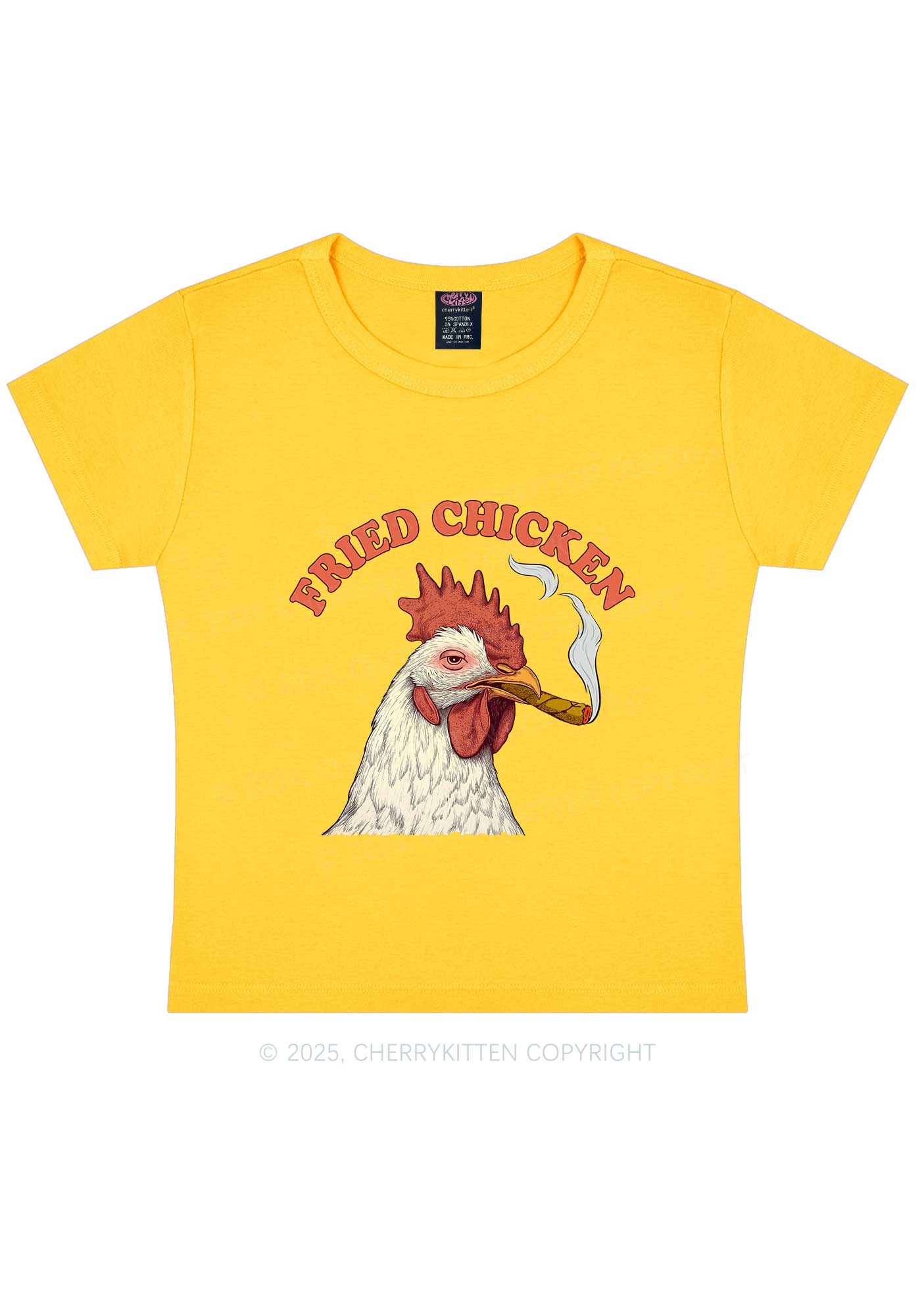 Fried Chicken Y2K Baby Tee Cherrykitten