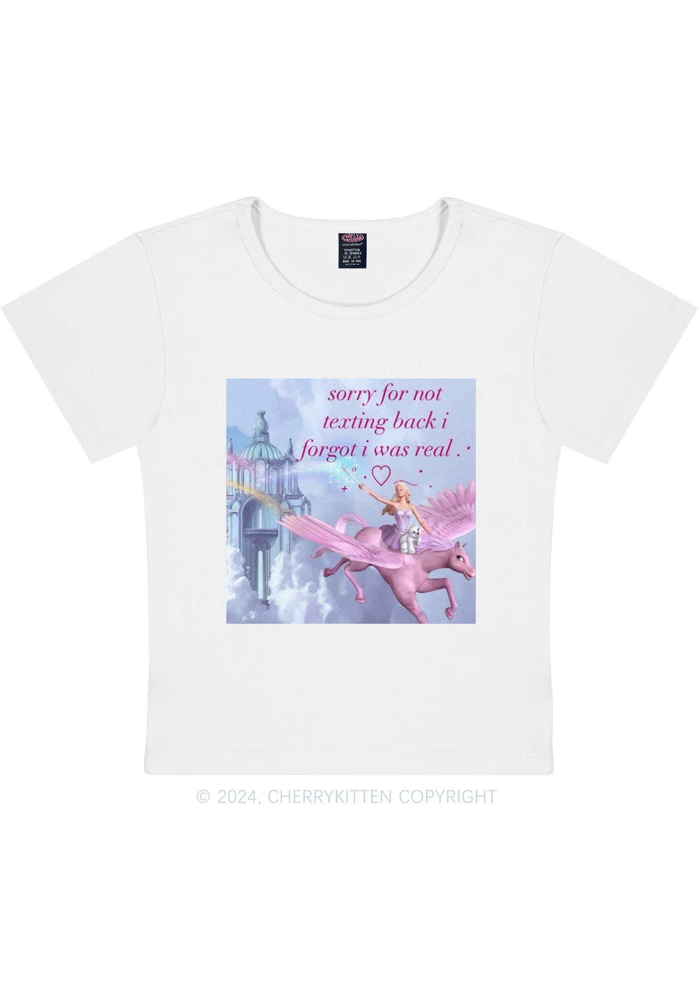 Sorry For Not Texting Back Y2K Baby Tee Cherrykitten