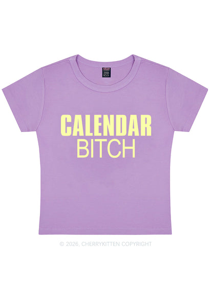 Calendar Bxxch Y2K Baby Tee Cherrykitten