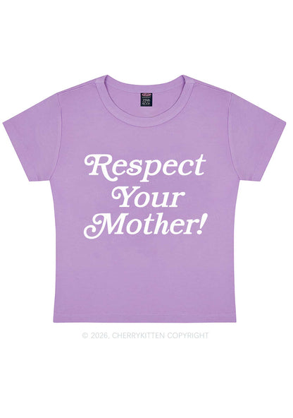Respect Your Mother Y2K Baby Tee Cherrykitten