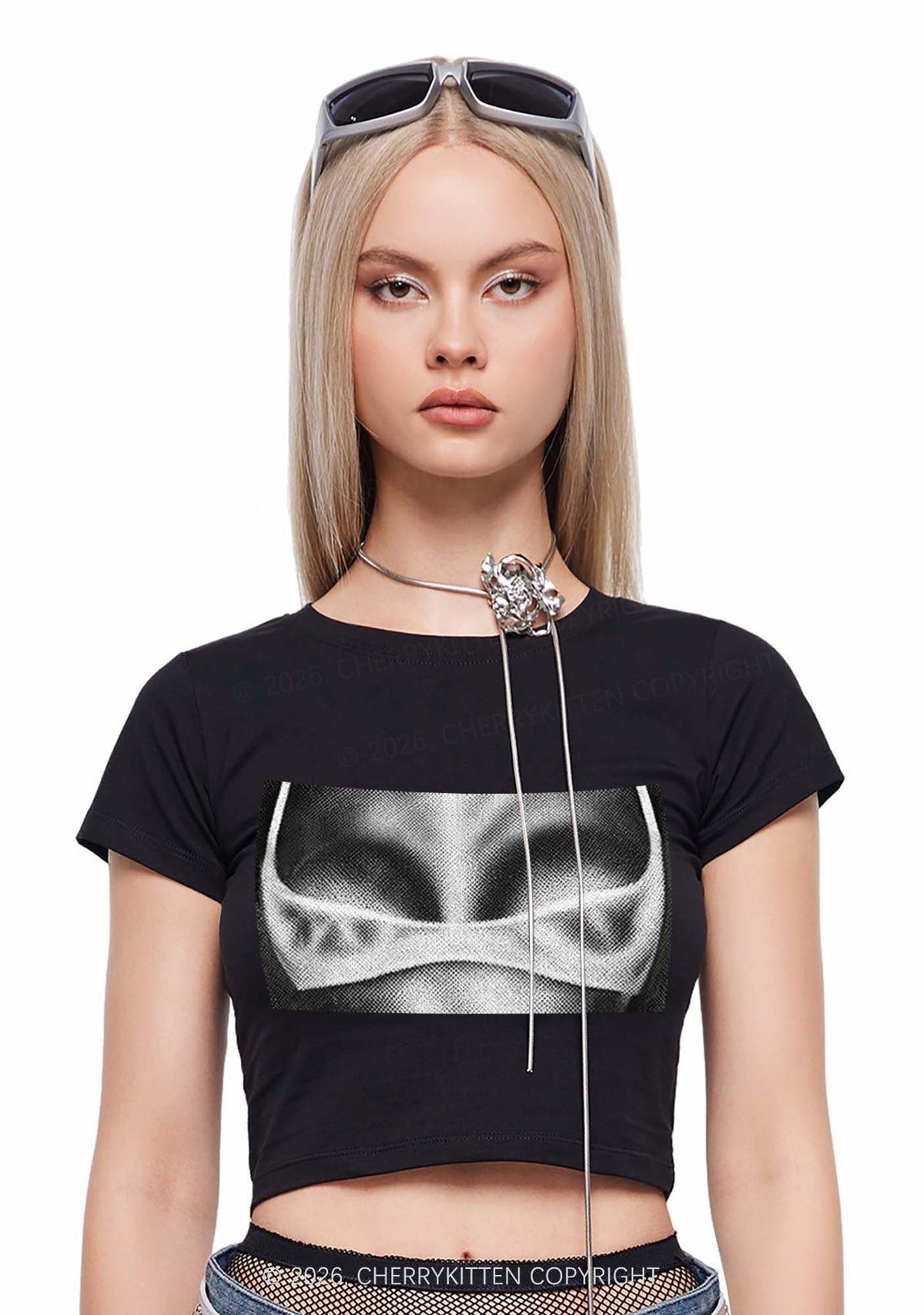 Lingerie Bxxbs Y2K Baby Tee Cherrykitten