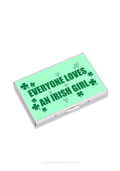 Everyone Loves Irish Girl St Patricks Y2K Mirror Cigarette Case Cherrykitten