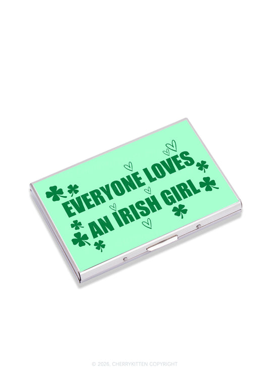 Everyone Loves Irish Girl St Patricks Y2K Mirror Cigarette Case Cherrykitten