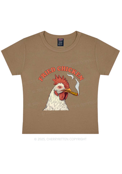 Fried Chicken Y2K Baby Tee Cherrykitten