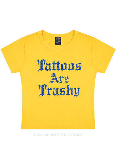 Glitter Tattoos Are Trashy Y2K Baby Tee Cherrykitten