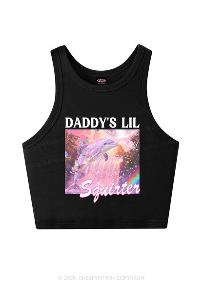 Daddys Lil Squirter Dolphin Y2K Crop Tank Top Cherrykitten