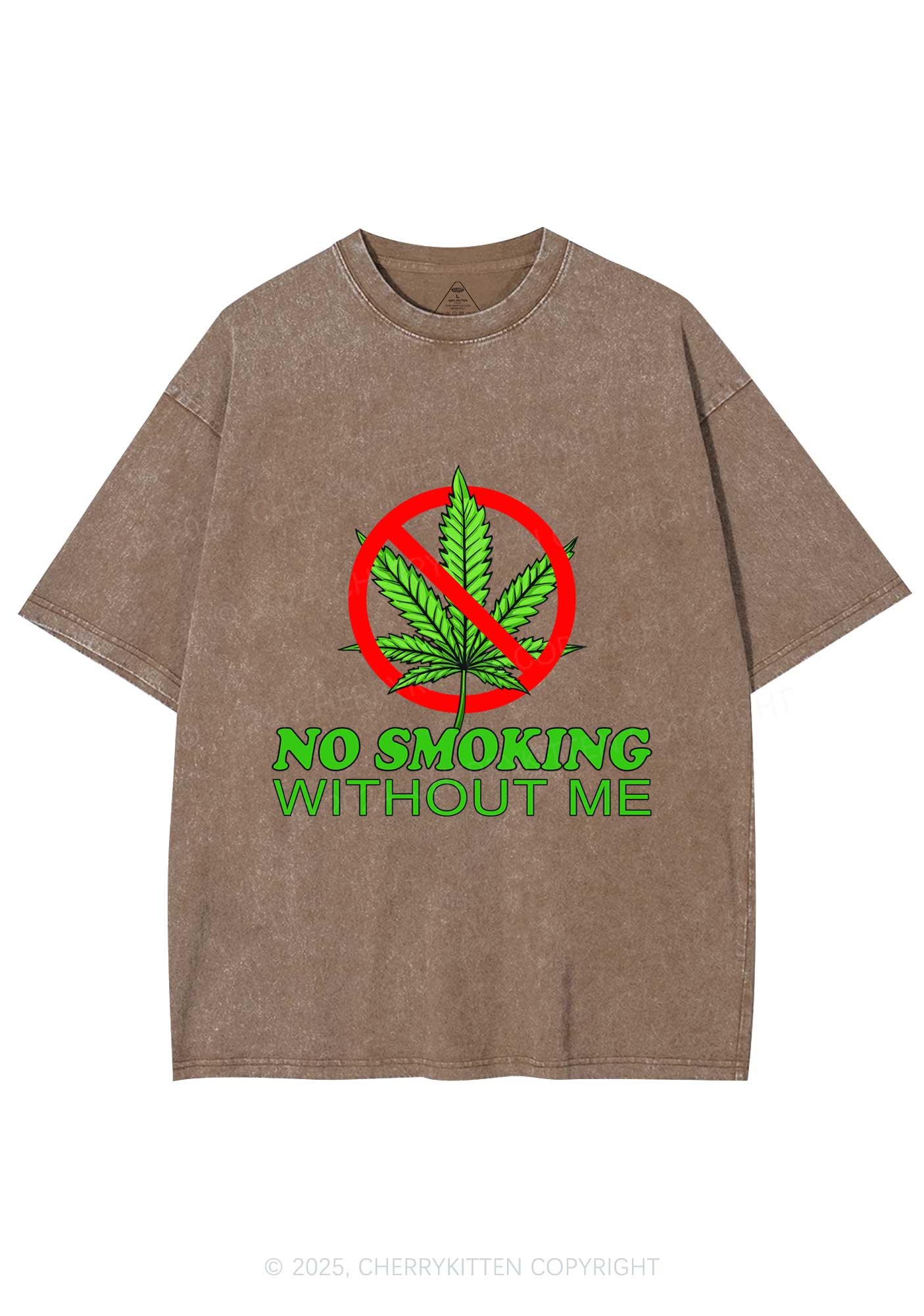 No Smoking Without Me Y2K Shirts Washed Tee Cherrykitten