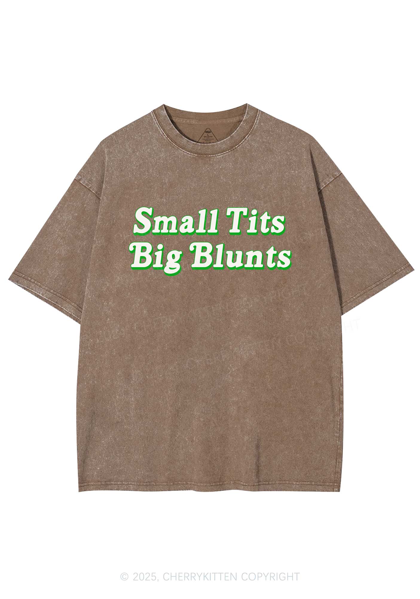 Small Txts Big Blunts Y2K Shirts Washed Tee Cherrykitten