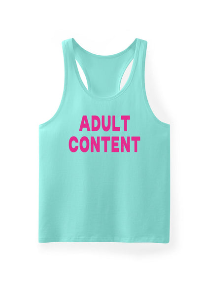 Adult Content Y2K Men Racerback Tank Top Cherrykitten