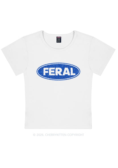 Glitter Feral Y2K Baby Tee Cherrykitten