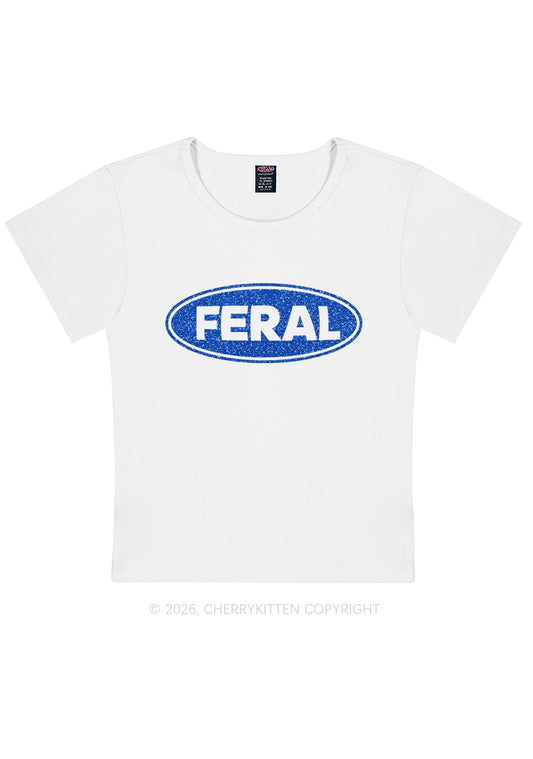 Glitter Feral Y2K Baby Tee Cherrykitten