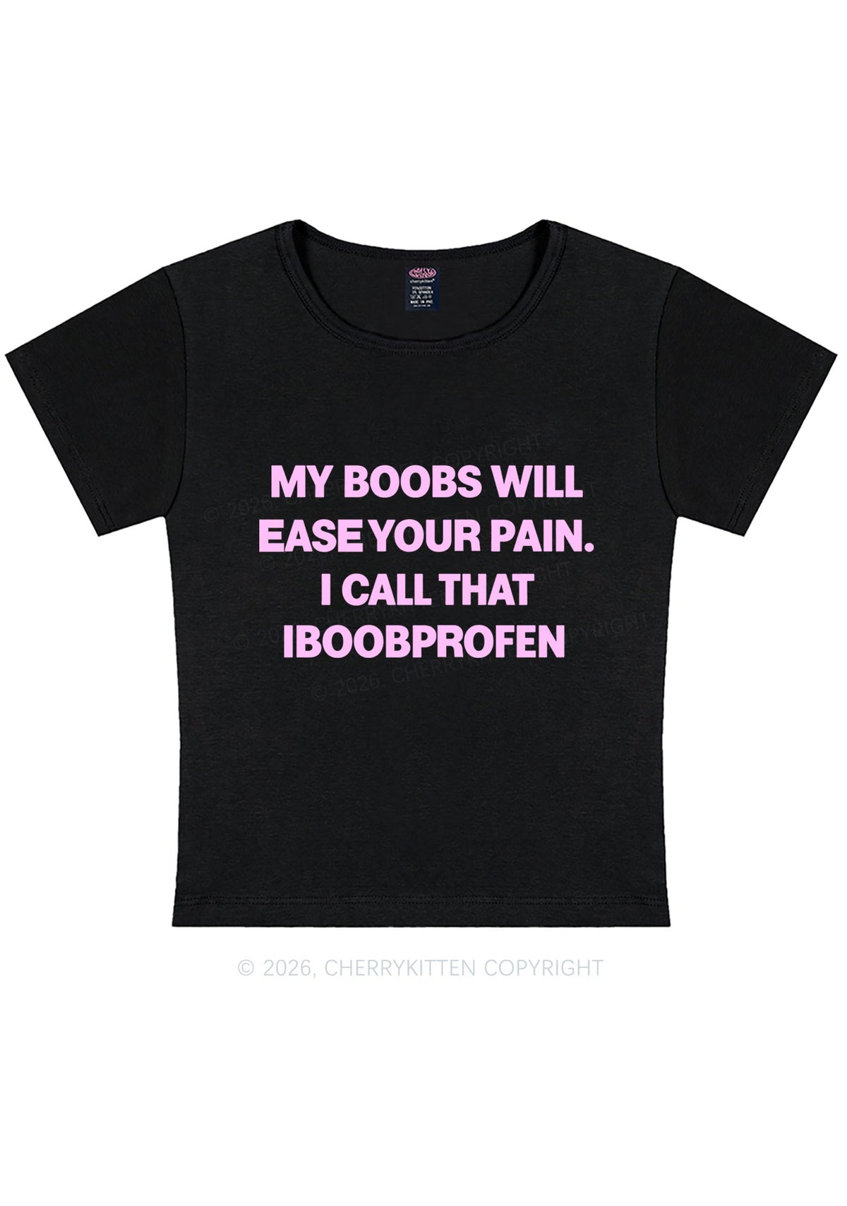 My Bxxbs Ease Your Pain Y2K Baby Tee Cherrykitten