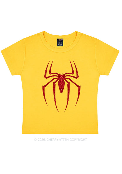 Glitter Spider Y2K Baby Tee Cherrykitten