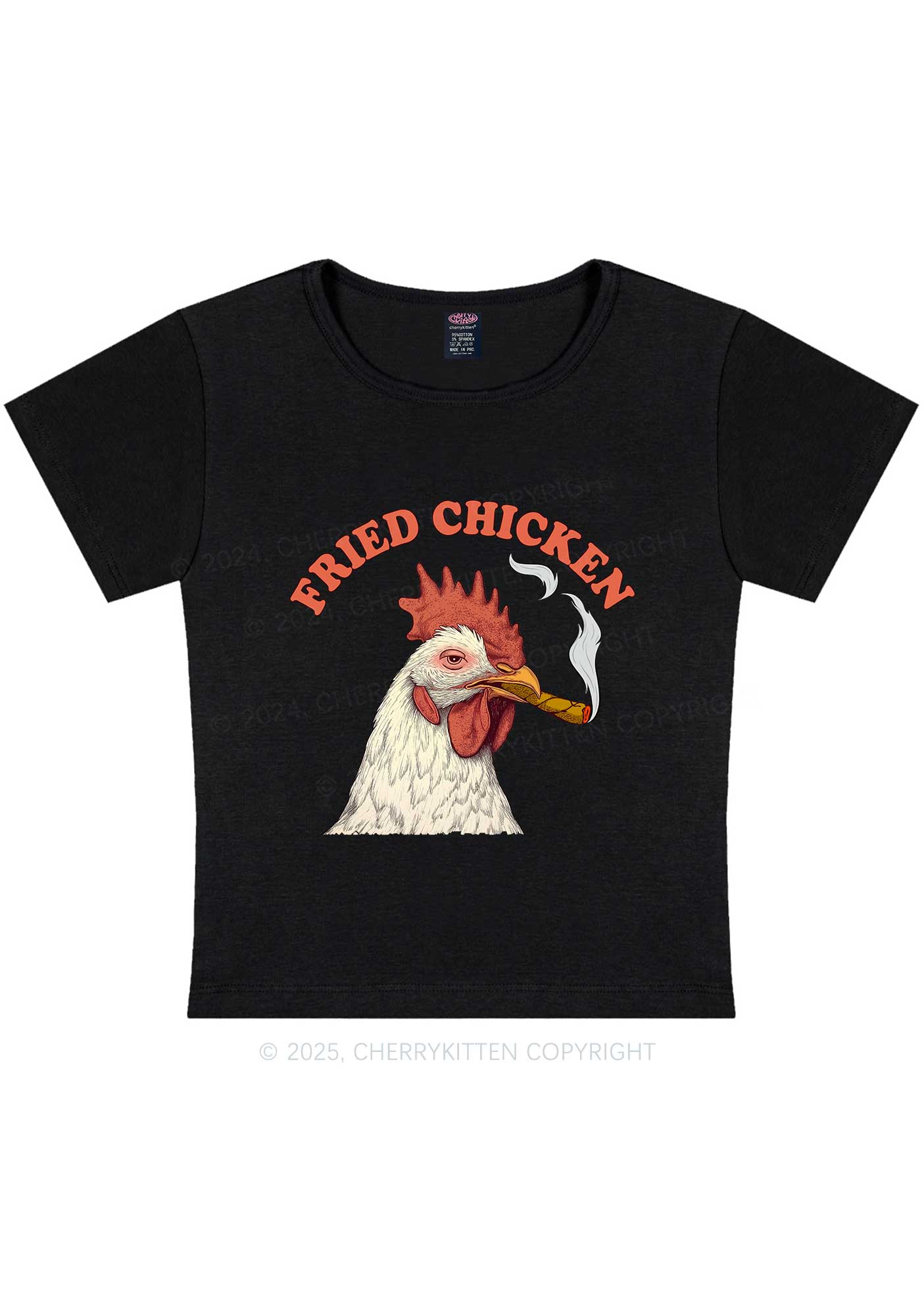 Fried Chicken Y2K Baby Tee Cherrykitten