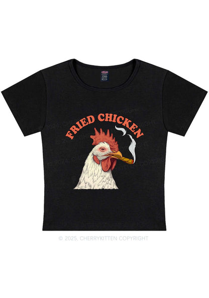 Fried Chicken Y2K Baby Tee Cherrykitten