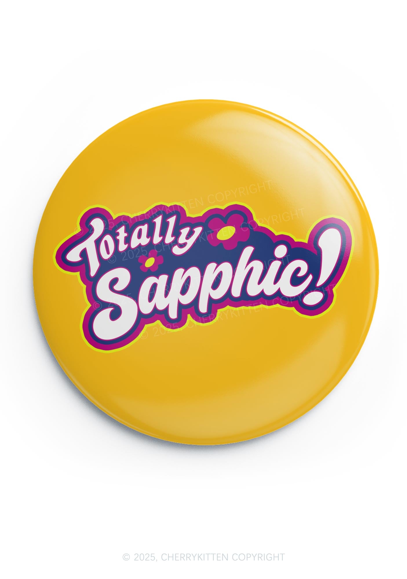 Totally Sapphic Pride 1Pc Y2K Pin Badge Cherrykitten