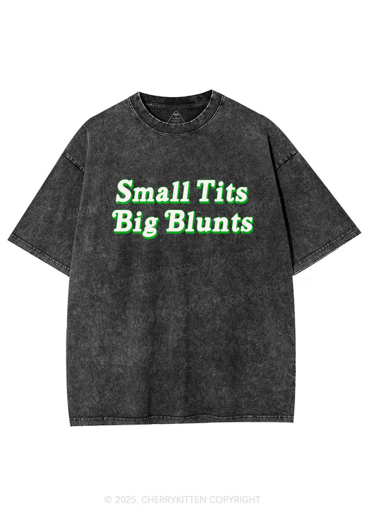 Small Txts Big Blunts Y2K Shirts Washed Tee Cherrykitten
