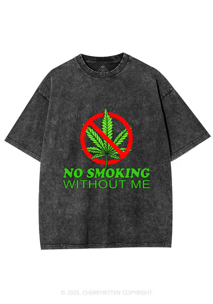 No Smoking Without Me Y2K Shirts Washed Tee Cherrykitten