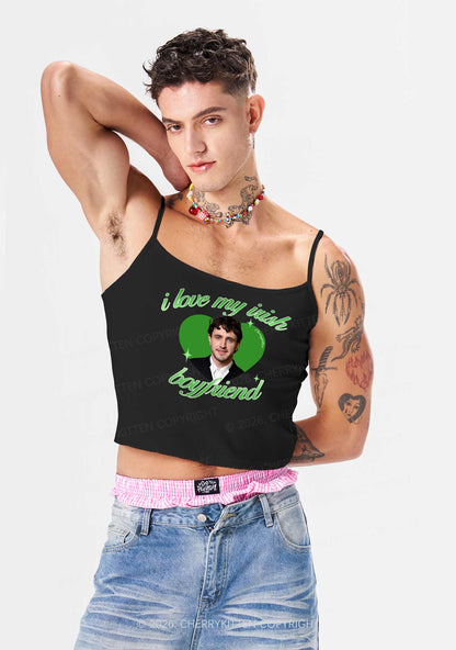 Custom Love My Irish Boyfriend St Patricks Y2K Spaghetti Strap Cami Cherrykitten