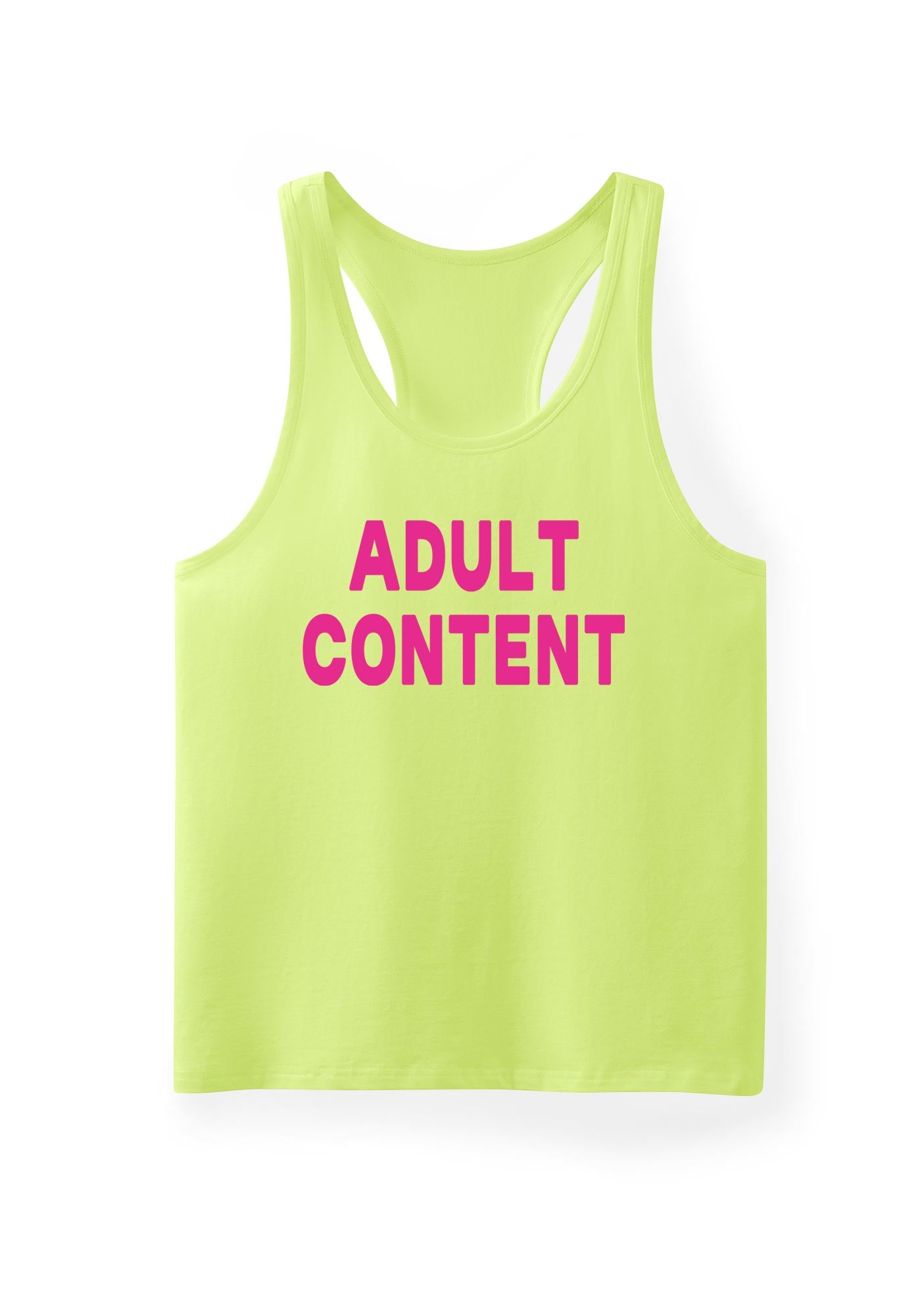 Adult Content Y2K Men Racerback Tank Top Cherrykitten