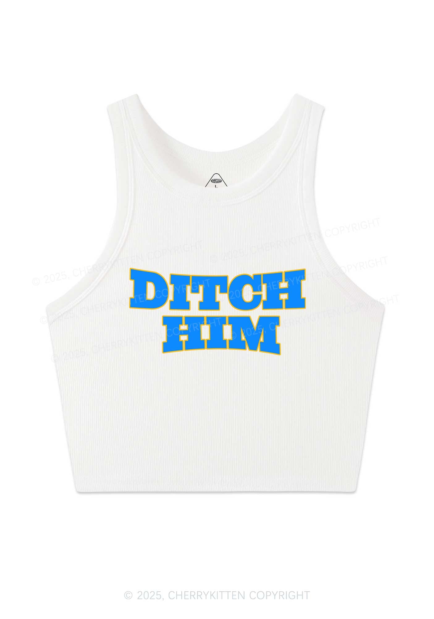 Ditch Him Pride Y2K Crop Tank Top Cherrykitten