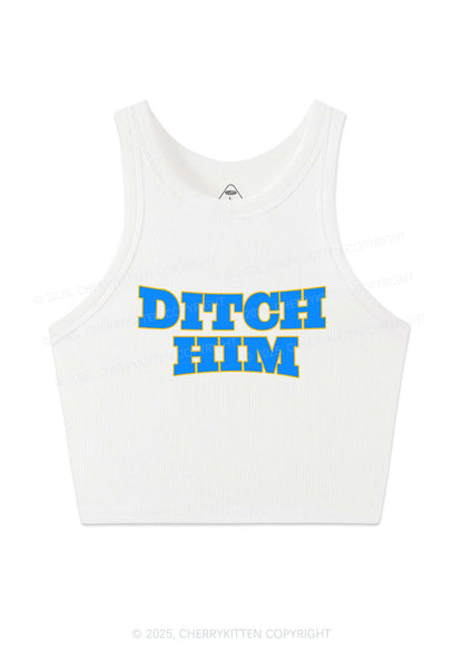 Ditch Him Pride Y2K Crop Tank Top Cherrykitten