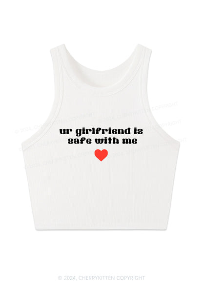 Ur Girlfriend Is Safe With Me Y2K Crop Tank Top Cherrykitten