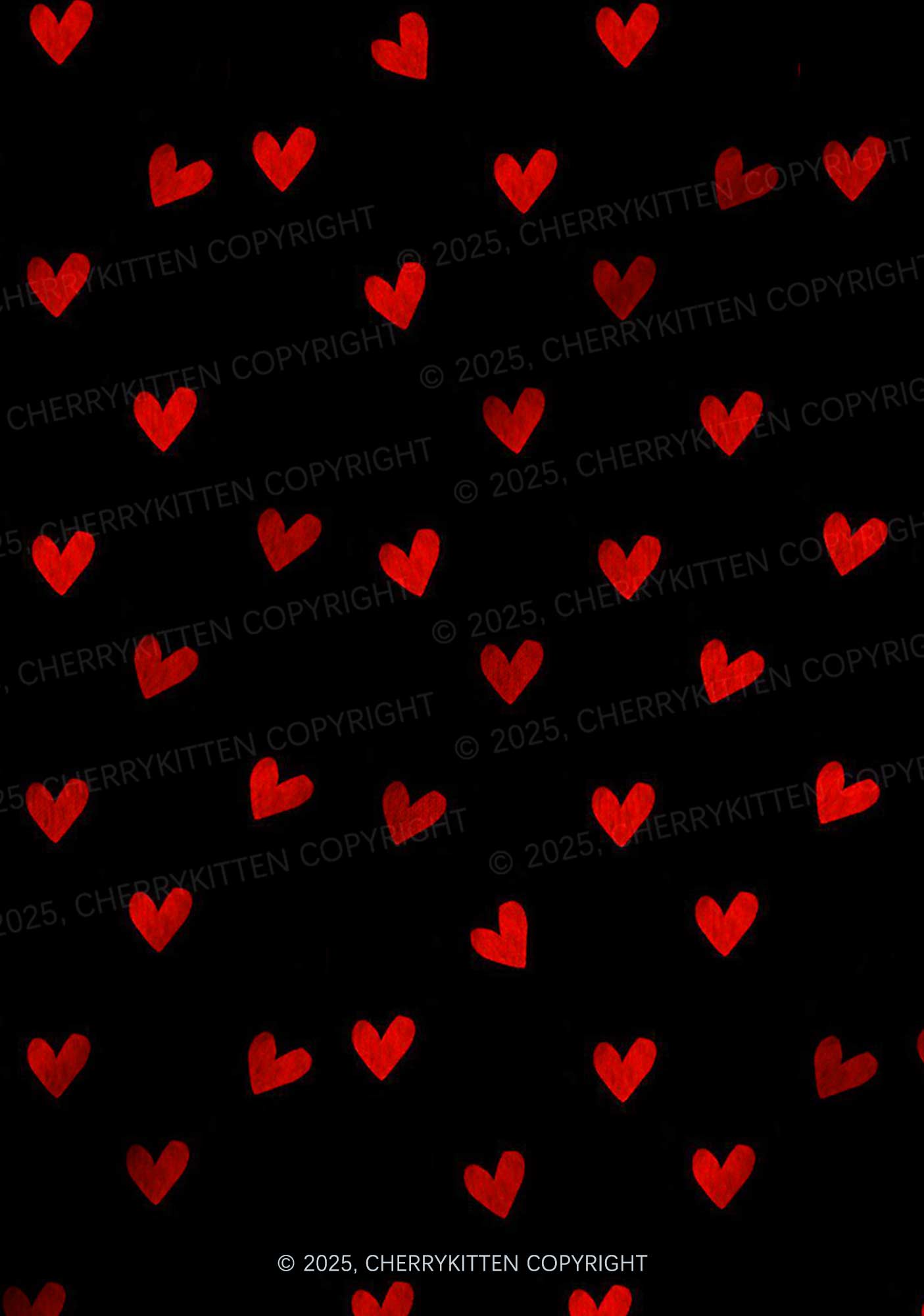 Hearts Fly Valentine's Day Y2K Print Long Sleeve Pajama Set Cherrykitten