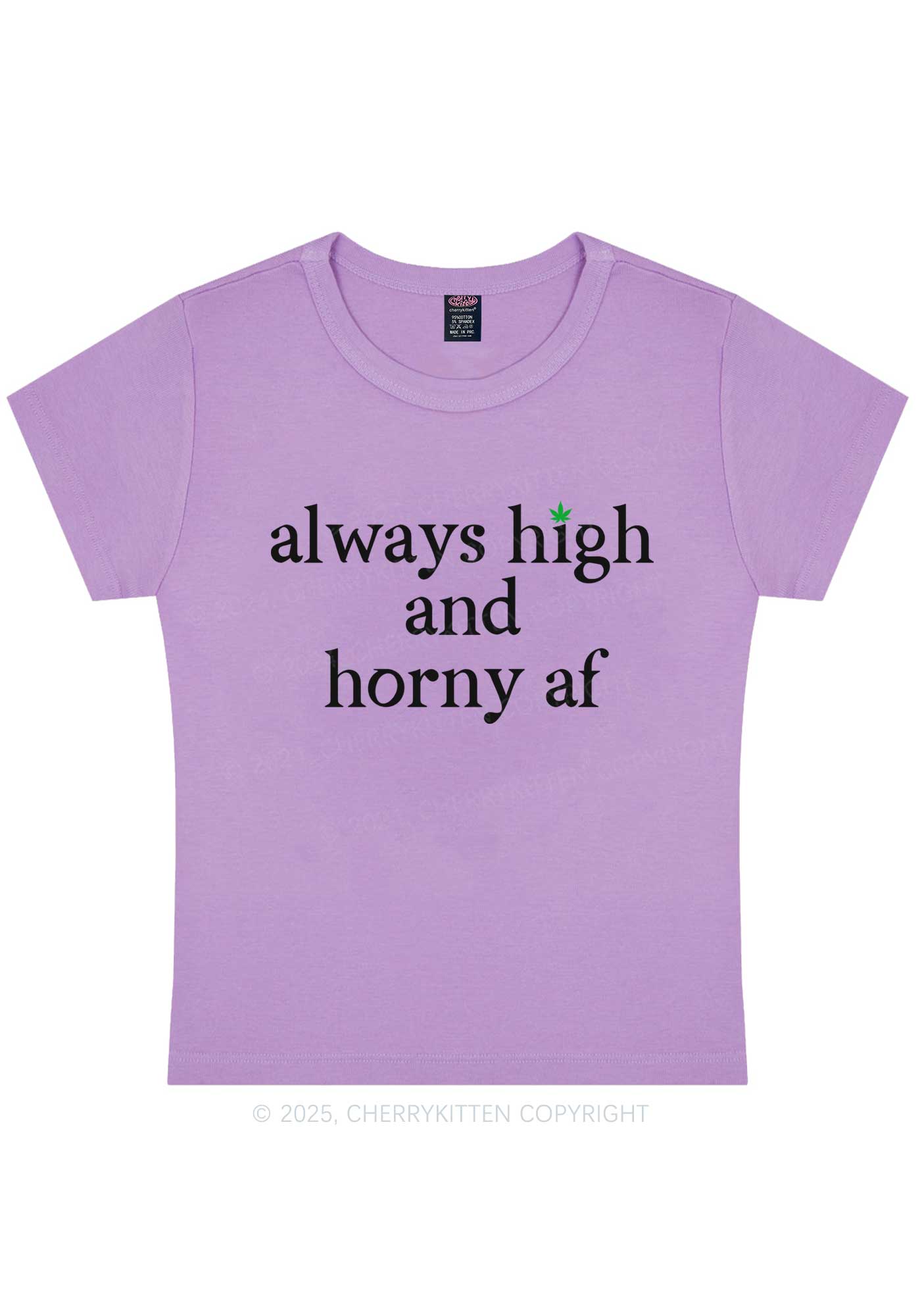 Always High Y2K Baby Tee Cherrykitten
