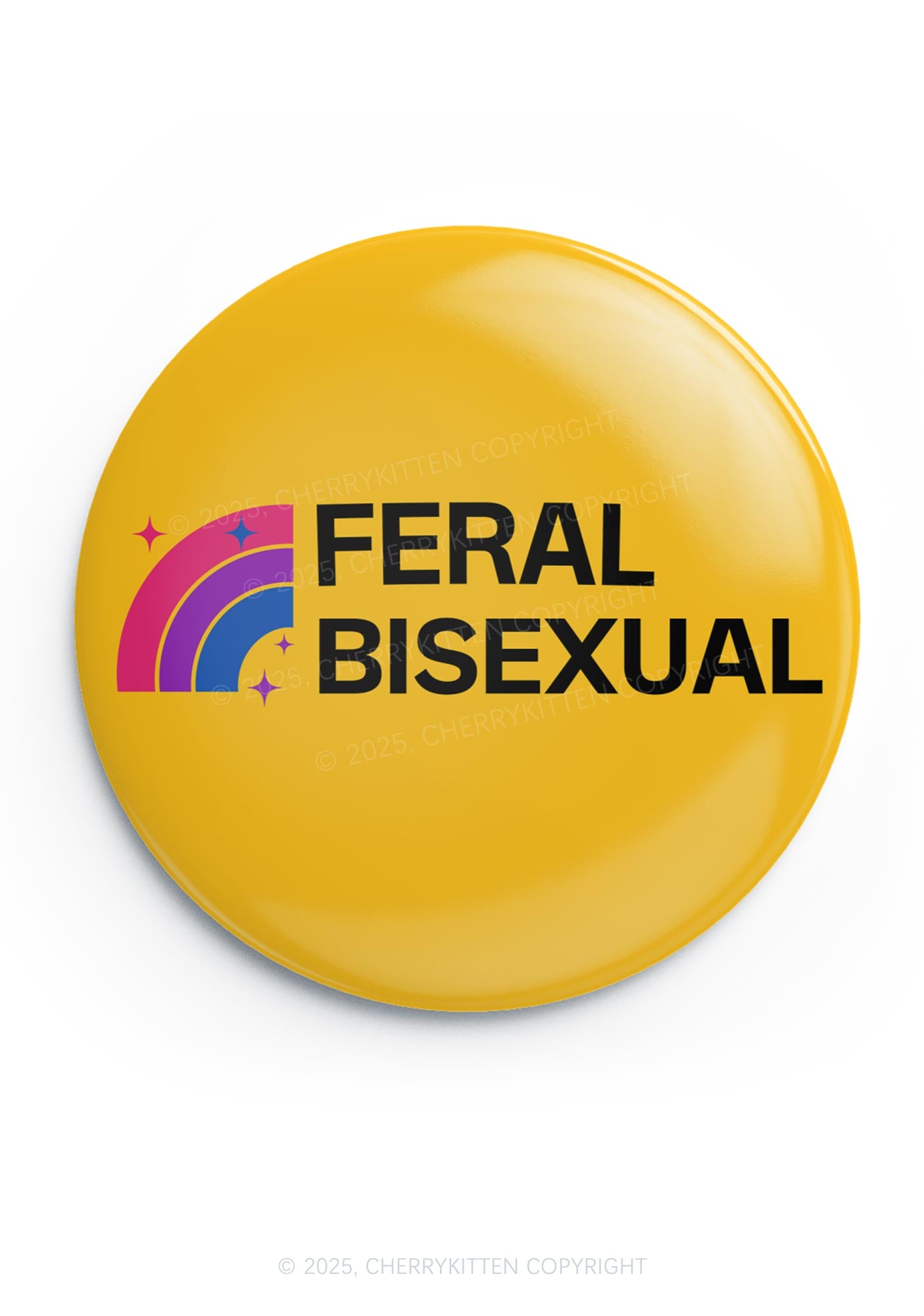 Feral Bisexual Pride 1Pc Y2K Pin Badge Cherrykitten