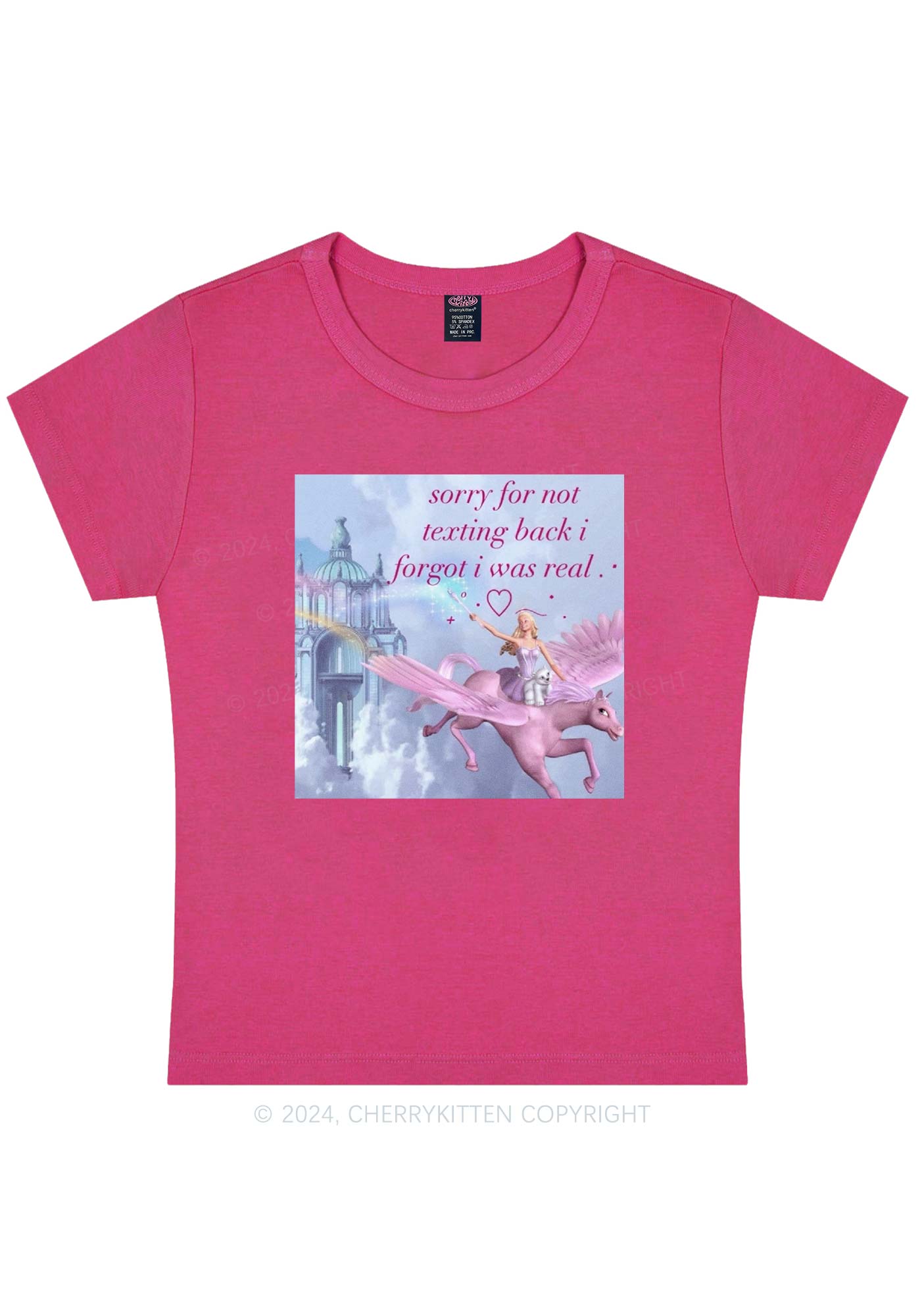 Sorry For Not Texting Back Y2K Baby Tee Cherrykitten