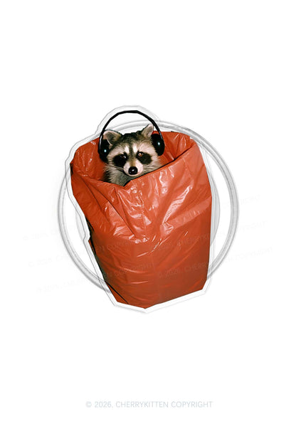 Raccoon With Headphones Y2K Magnetic Phone Grip Holder Cherrykitten