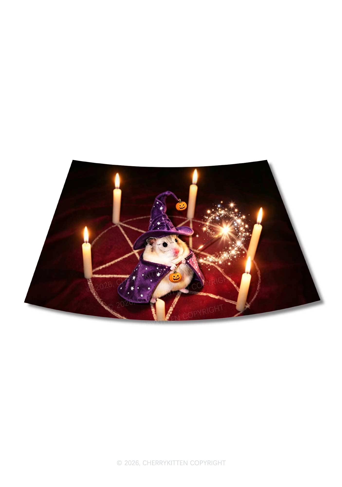 Halloween Wizard Hamster Y2K Print Mini Skirt Cherrykitten