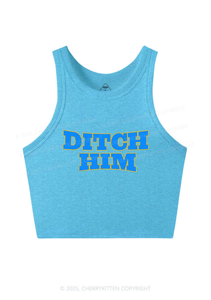 Ditch Him Pride Y2K Crop Tank Top Cherrykitten