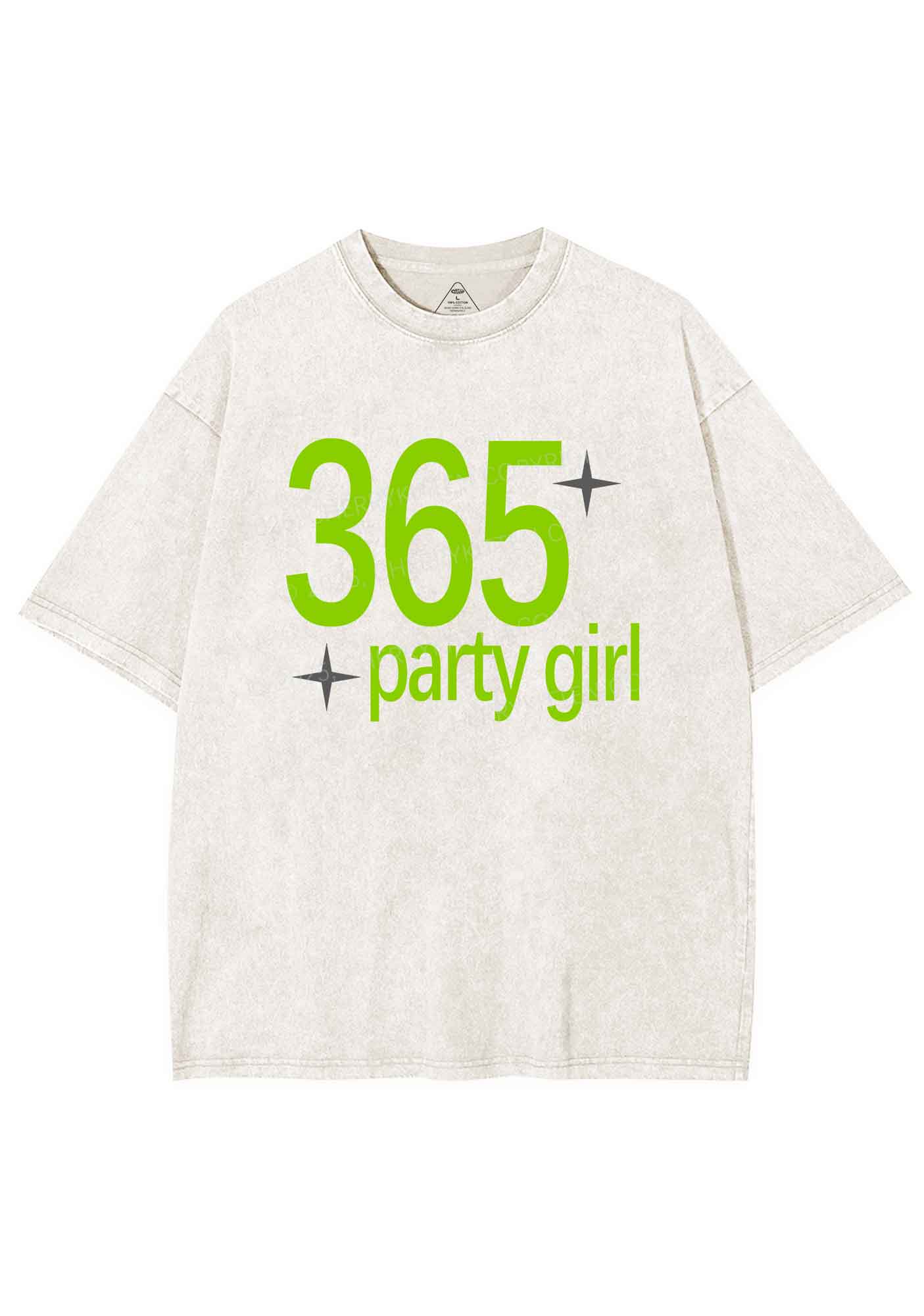 Party Girl Y2K Shirts Washed Tee Cherrykitten