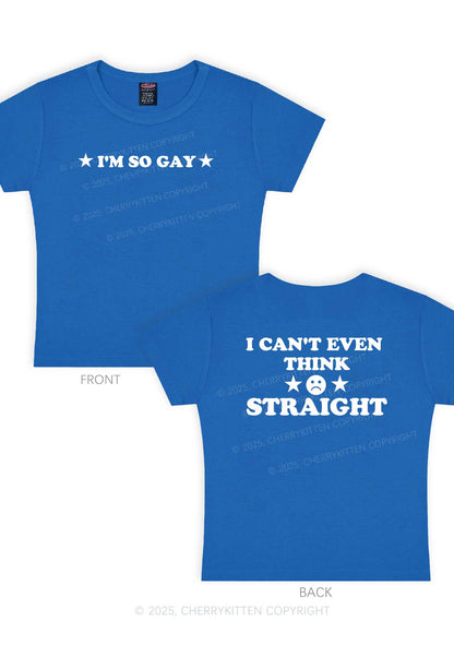 Im So Gay Two Sides Pride Y2K Baby Tee Cherrykitten