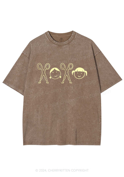 Girls XOXO Y2K Valentine's Day Washed Tee Cherrykitten