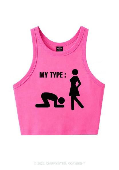 My Type Kneeling Male Y2K Crop Tank Top Cherrykitten
