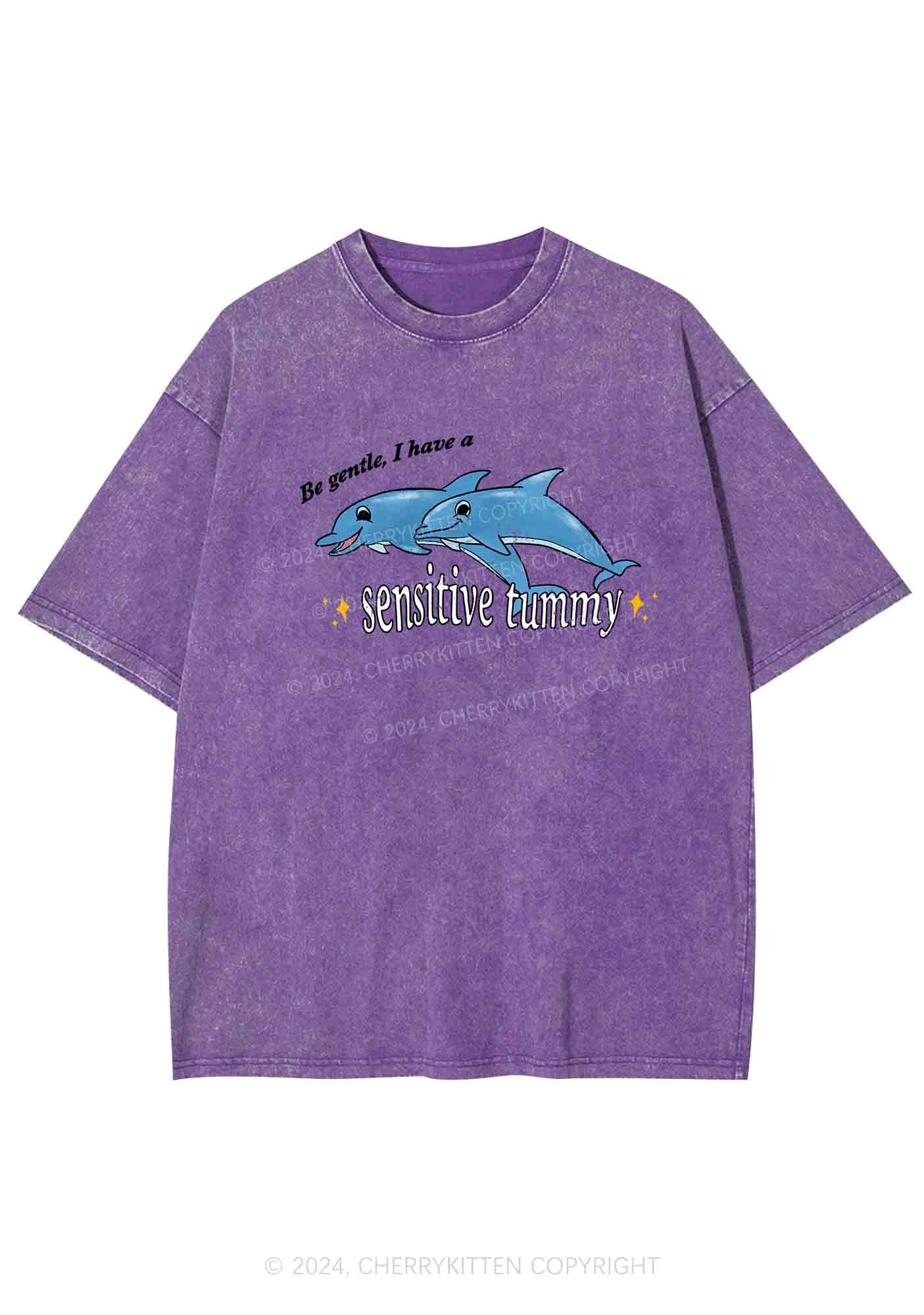 Sensitive Tummy Y2K Washed Tee Cherrykitten