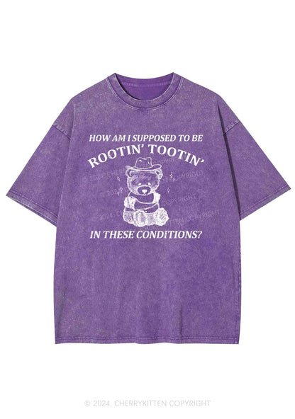 I Supposed To Be Rootin' Tootin' Y2K Washed Tee Cherrykitten