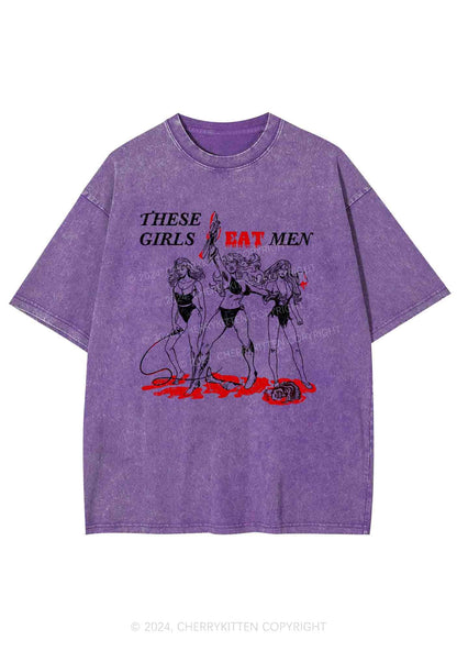 These Girls Eat Men Y2K Washed Tee Cherrykitten