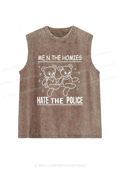 Hate The Police Y2K Washed Tank Cherrykitten