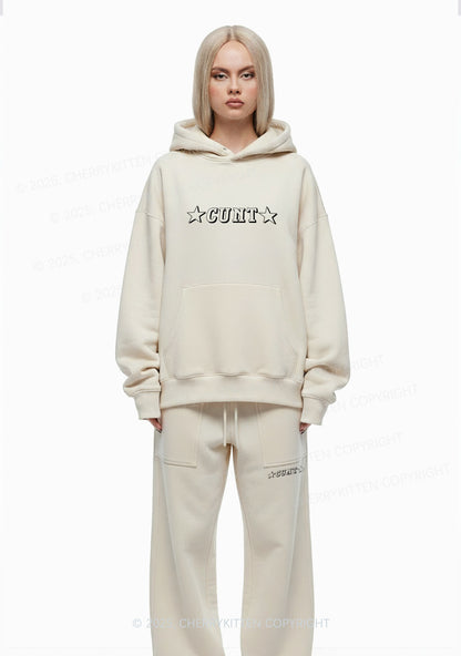 Star Count Y2K Fleece Hoodie Set Cherrykitten