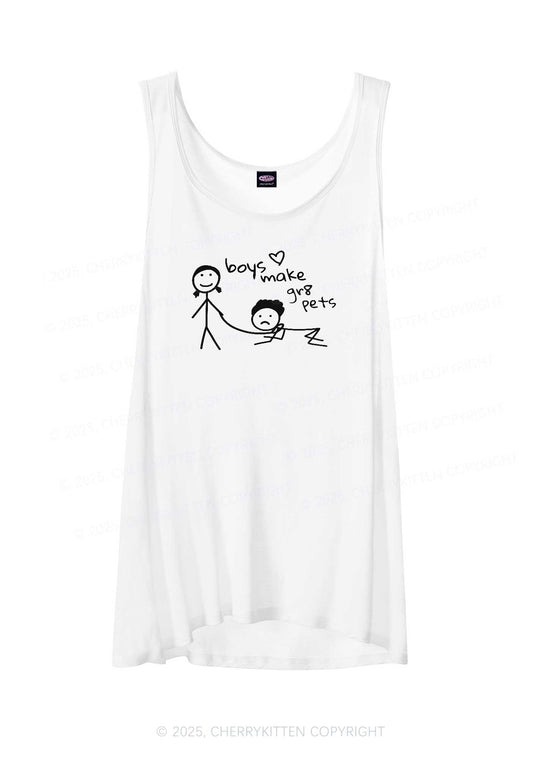 Boys Make Gr8 Pets Y2K Sheer Boyfriend Tank Cherrykitten